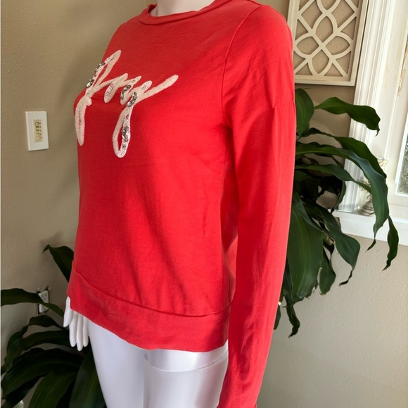 Lilly Pulitzer Joy rhinestone embellished sweatshirt xxs - Picture 4 of 9